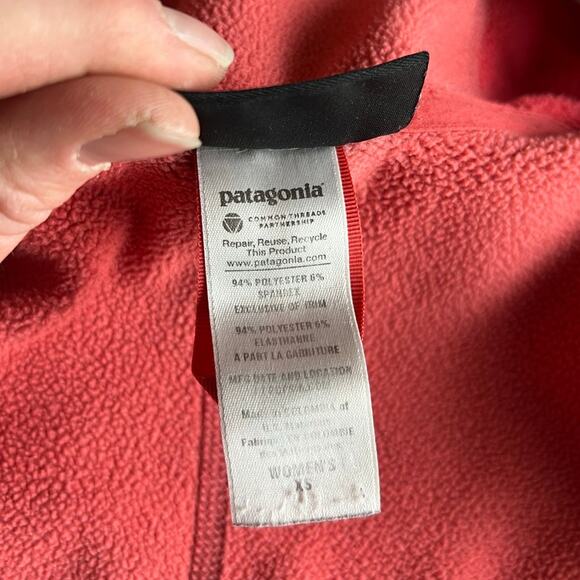 Patagonia womens Piton Hybrid Hoody xs pink salmon fleece polartec ski snowboard - Picture 3 of 10